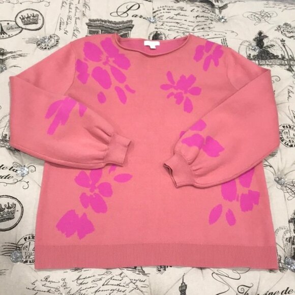 14th & Union Floral Jacquard Knit Sweater - Picture 3 of 5